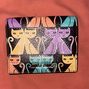 RARE Miu Miu leather cat wallet